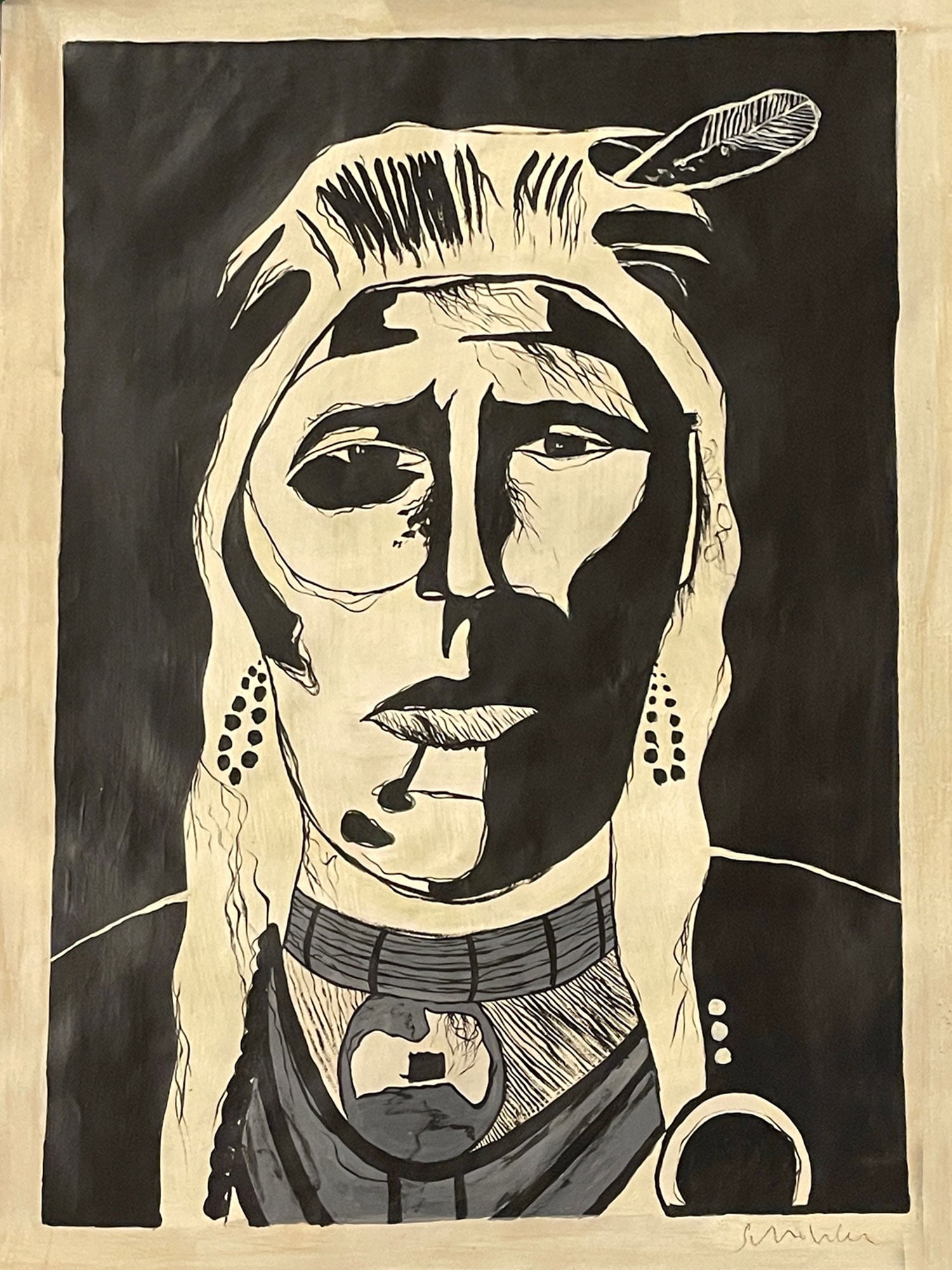 Large Fritz William Scholder Acrylic on Paper (1 of 6)