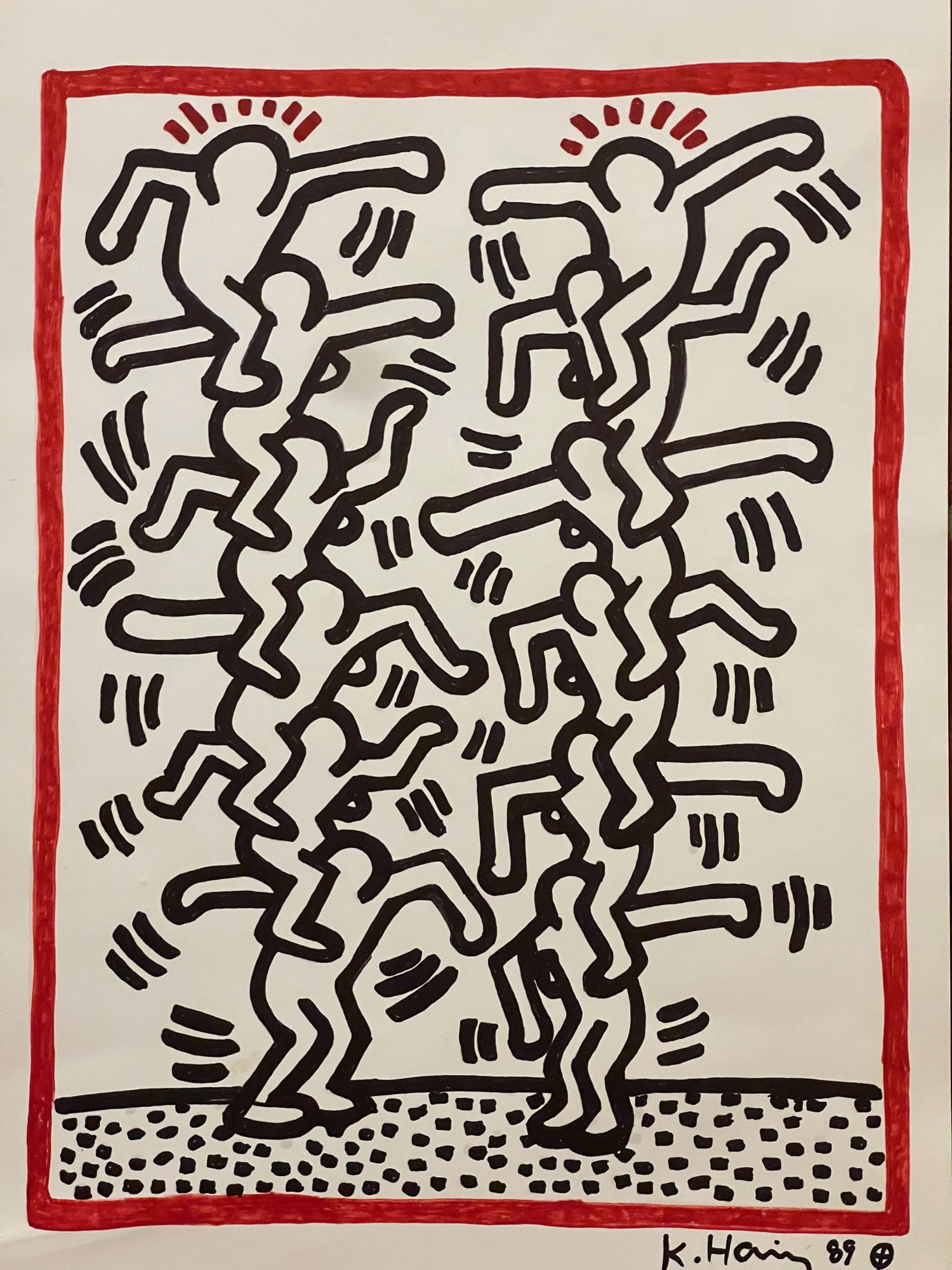 KEITH HARING Marker-Ink DRAWING-COA (1 of 3)