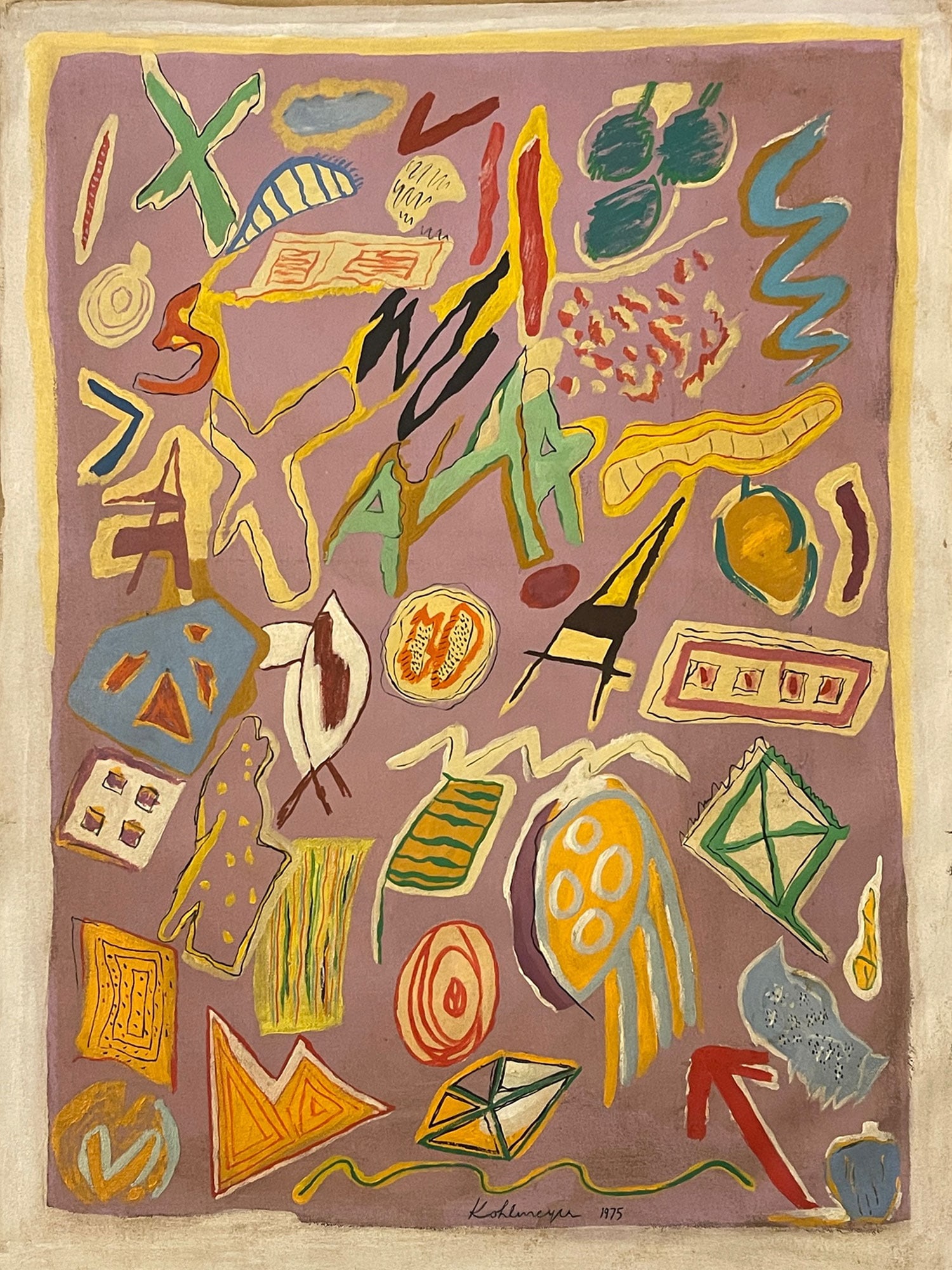 Ida Rittenberg Kohlmeyer Mixed media on Canvas,After: Ida Rittenberg Kohlmeyer(after) Mixed Media on Canavs, the size of painting is 20 x 30 Inch, Signed Front bottom .Signed Front rightPainting will be shipped unframed in a roll.This is original oil pai