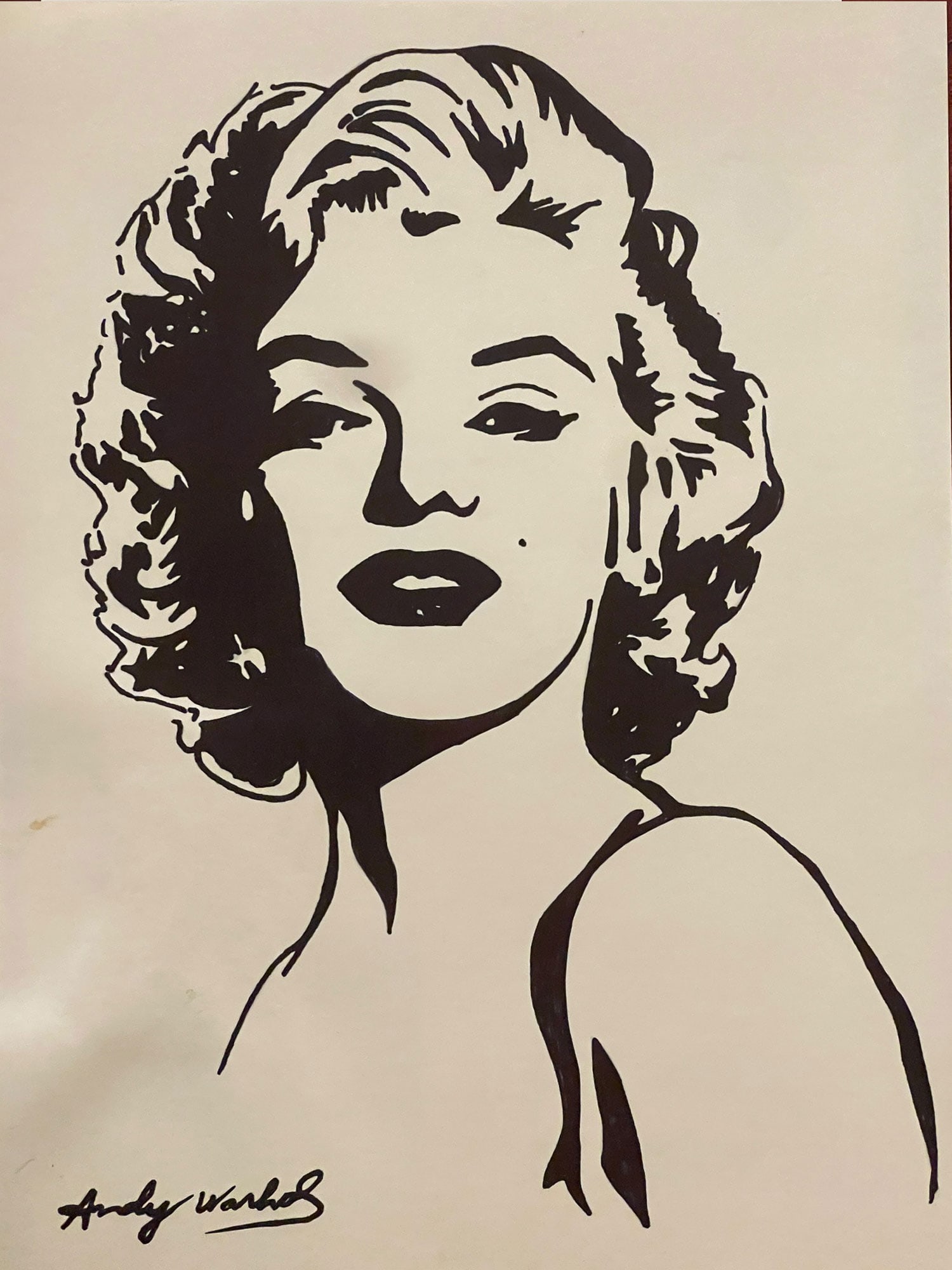 Andy Warhol (1928-1987)Marilyn Monroe- Hand Drawing COA (1 of 6)