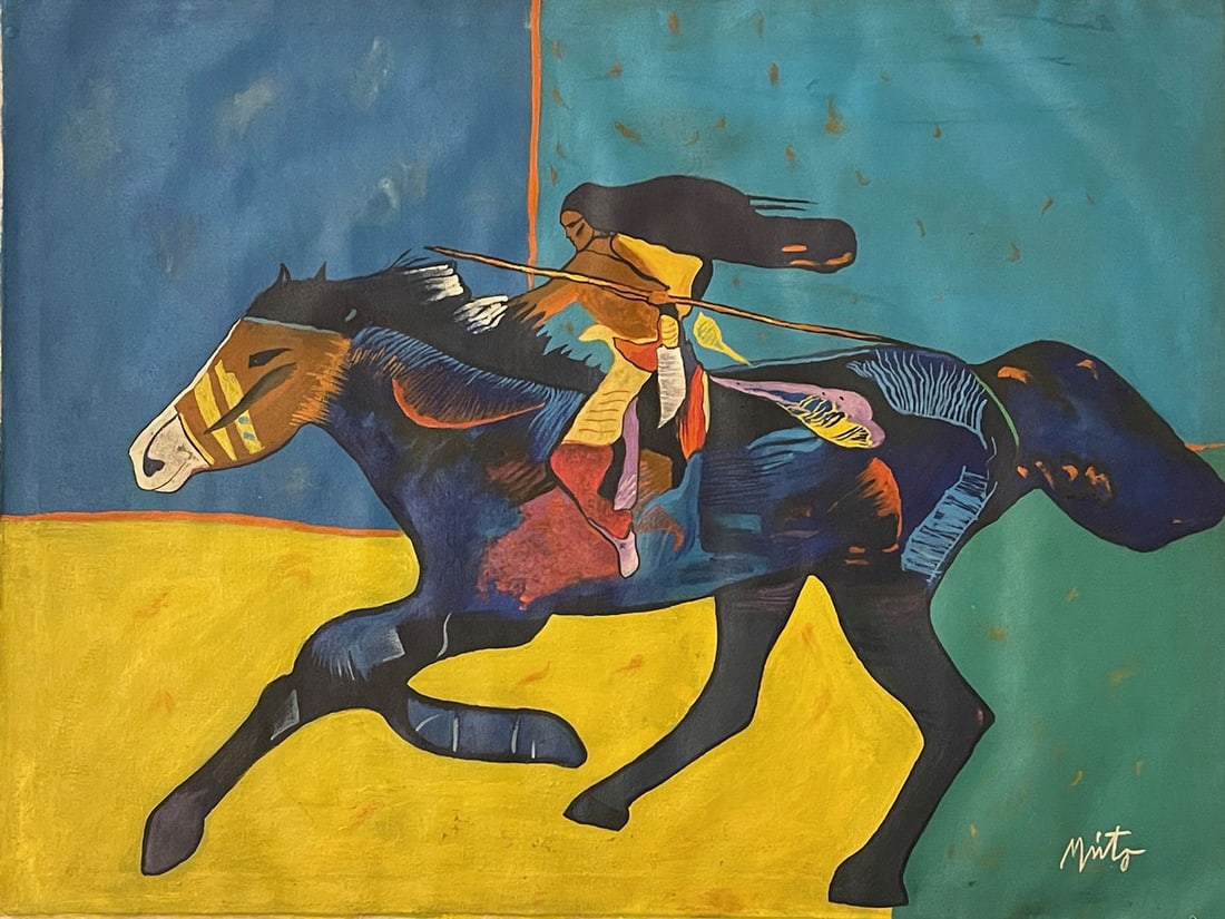 John Nieto, Oklahoma Oil/Acrylic On Canvas COA (1 of 9)