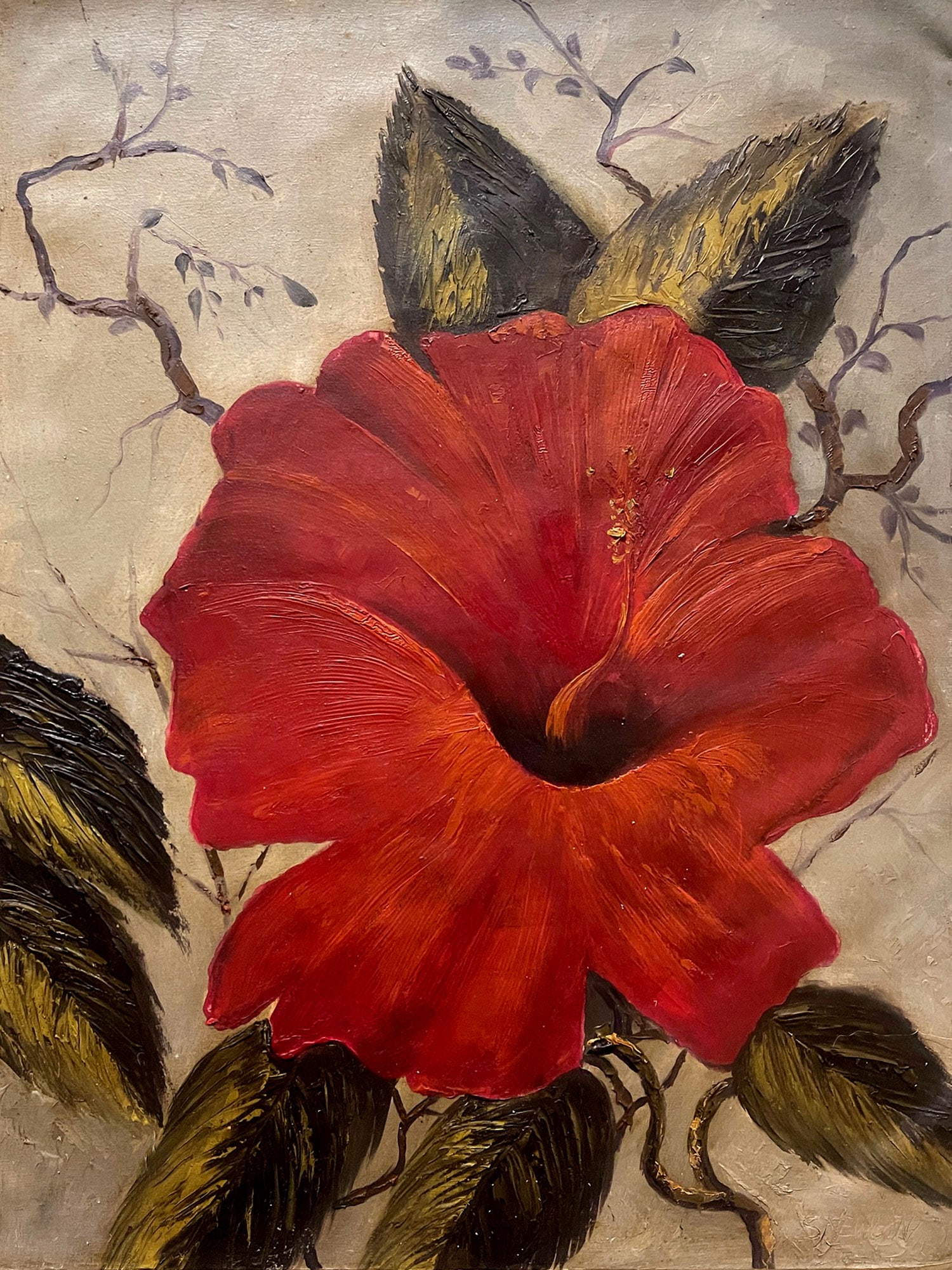 Sam Newton Florida Highwaymen Oil Painting.: Medium: Oil Acrylic on Canvas,Signed: Front right bottom:Canvas size: 24 x 32 inch. :Provenance:Private collection Florida;Painting will be shipped unframedThis is original oil painting not a print of