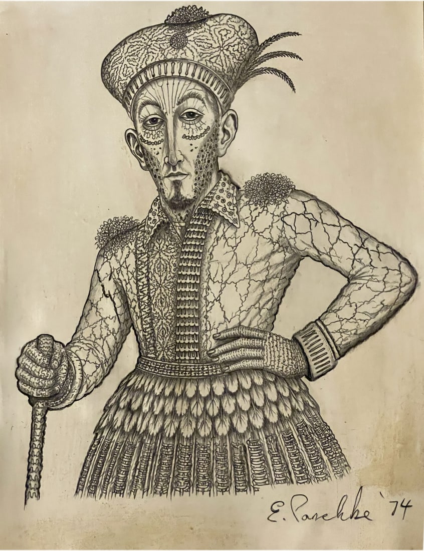 1974 PASCHKE, Ed (American, 1939-2004) Graphite Drawing: 1974 PASCHKE, Ed (American, 1939-2004) Graphite Drawing Artwork Details:Subject: FigureMedium: Graphite on PaperStyle: RealismSignature: Signed lower Right (see photos)Condition: Good vintage conditio