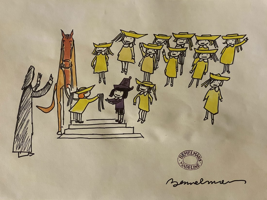 Ludwig Bemelmans original illustration on paper-COA: Artwork Details:Subject: IllustrationMedium: Mixed media on paperSignature: Signed bottom Right (see photos)Condition: Good vintage condition consistent with ageFraming: Unframed will be shipped FlatS