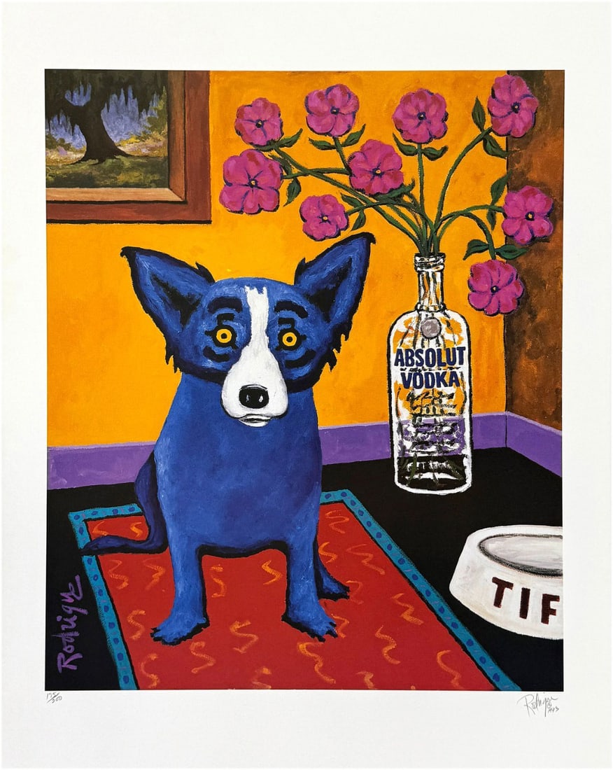 George Rodrigue "Absolut Rodrigue"Screen Print-serigraph (1 of 5)