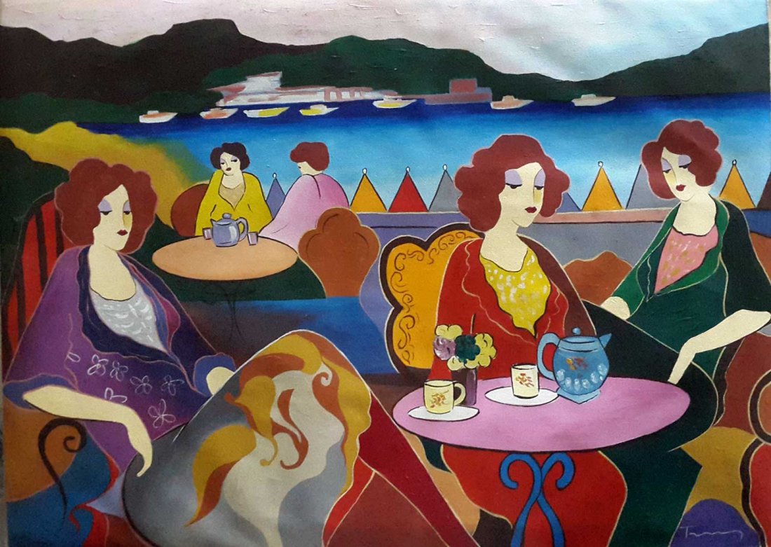 LARGE AUTHENTIC ITZCHAK TARKAY –MARINA CLUB- SIGNED (1 of 7)