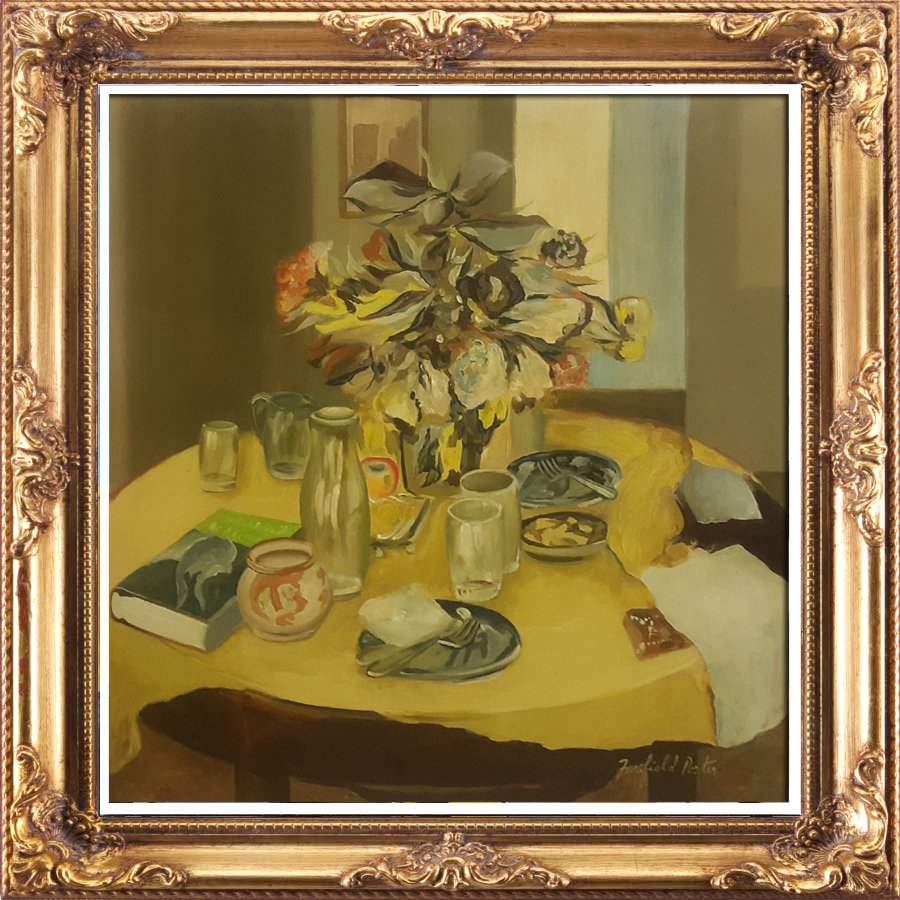Fairfield Porter–Still Life –Listed Artist-Oil on Canva (1 of 8)
