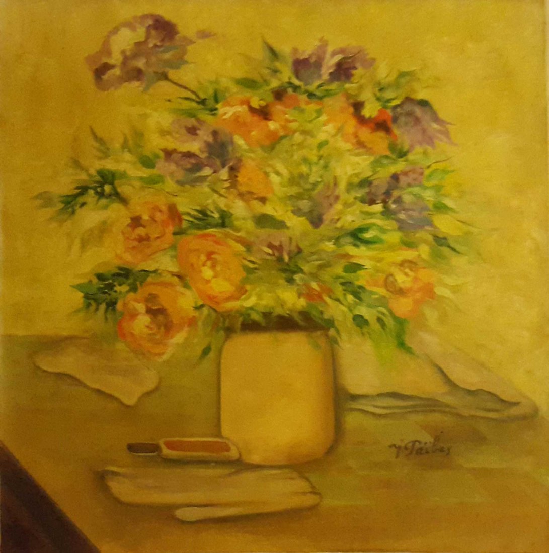 ISAAC PAILES Signed Oil Painting Russian French: ISAAC PAILES Signed Oil Painting Russian FrenchSAAC PAILES 1895 - 1978Kiev 1895 - 1978 Paris (Russian / French)Title : Still Life 1950Technique : Original Hand Signed Oil Painting on canvasPainting si