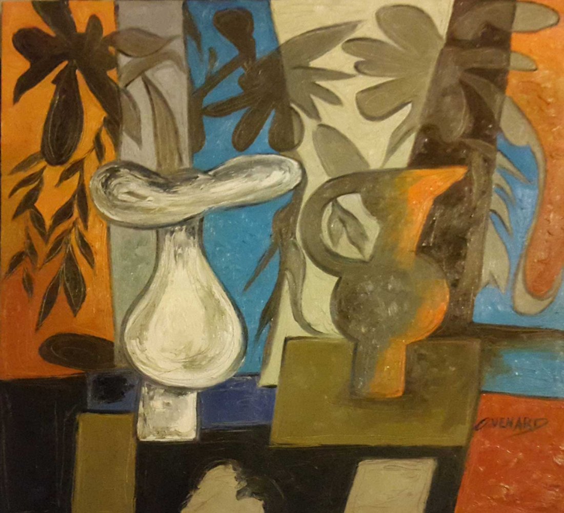 LARGE “CLAUDE VENARD” PAINTING SIGNED: LARGE “CLAUDE VENARD” PAINTING SIGNEDA 30X30 INCH CLAUDE VENARD, PAINTING SIGNED FRONT RIGHT ,FROM A PRIVATE ENGLAND COLLECTION..Condition is fine ,