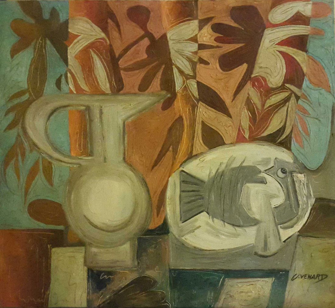 LARGE “CLAUDE VENARD” PAINTING SIGNED (1 of 5)