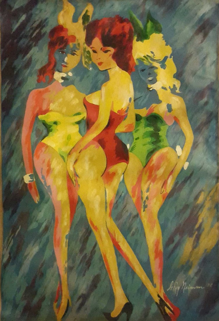 Authentic LeRoy Neiman-3 PLAYBOY BUNNIES- Signed (1 of 8)