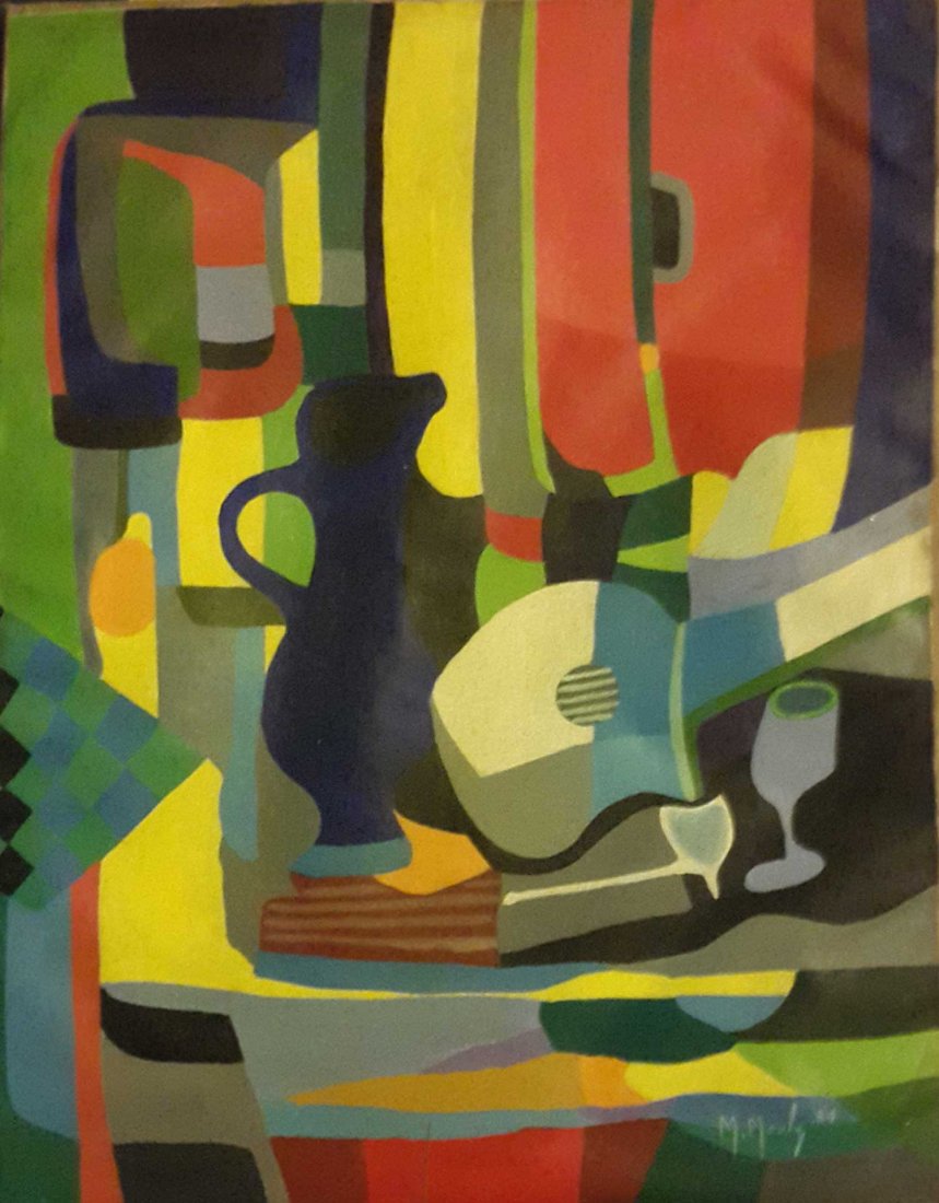 LARGE MARCEL MOULY PAINTING-NATURE MORTE-SIGNED (1 of 6)