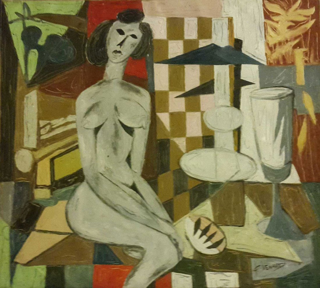 LARGE “CLAUDE VENARD” PAINTING SIGNED (1 of 7)