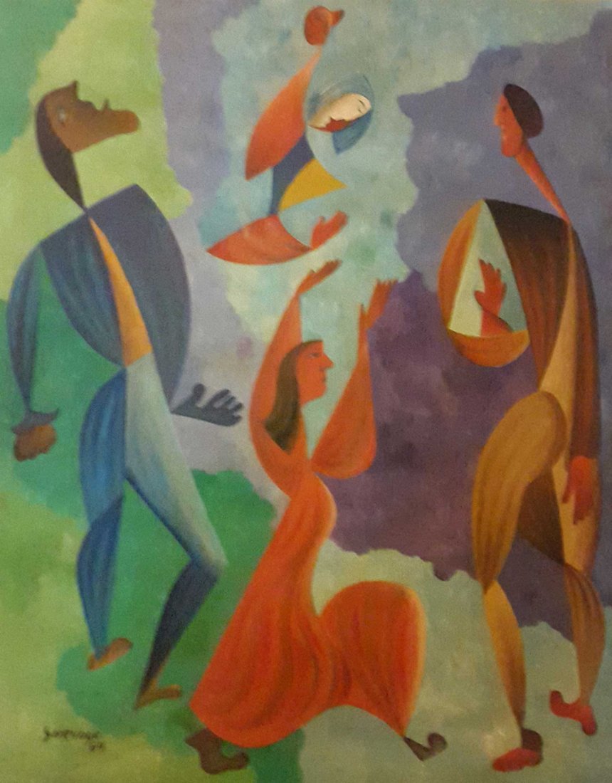 LEOPOLD SURVAGE OIL PAINTING ON CANVAS (1 of 6)