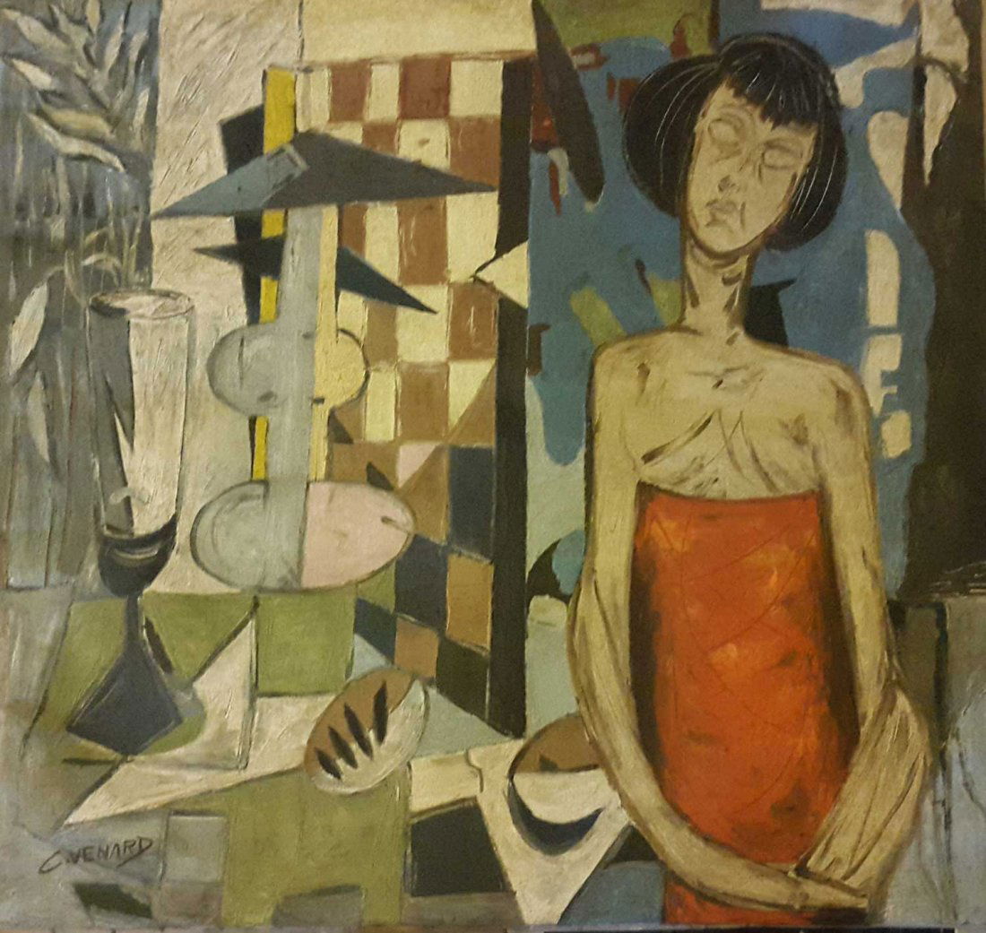 LARGE “CLAUDE VENARD” PAINTING SIGNED (1 of 6)