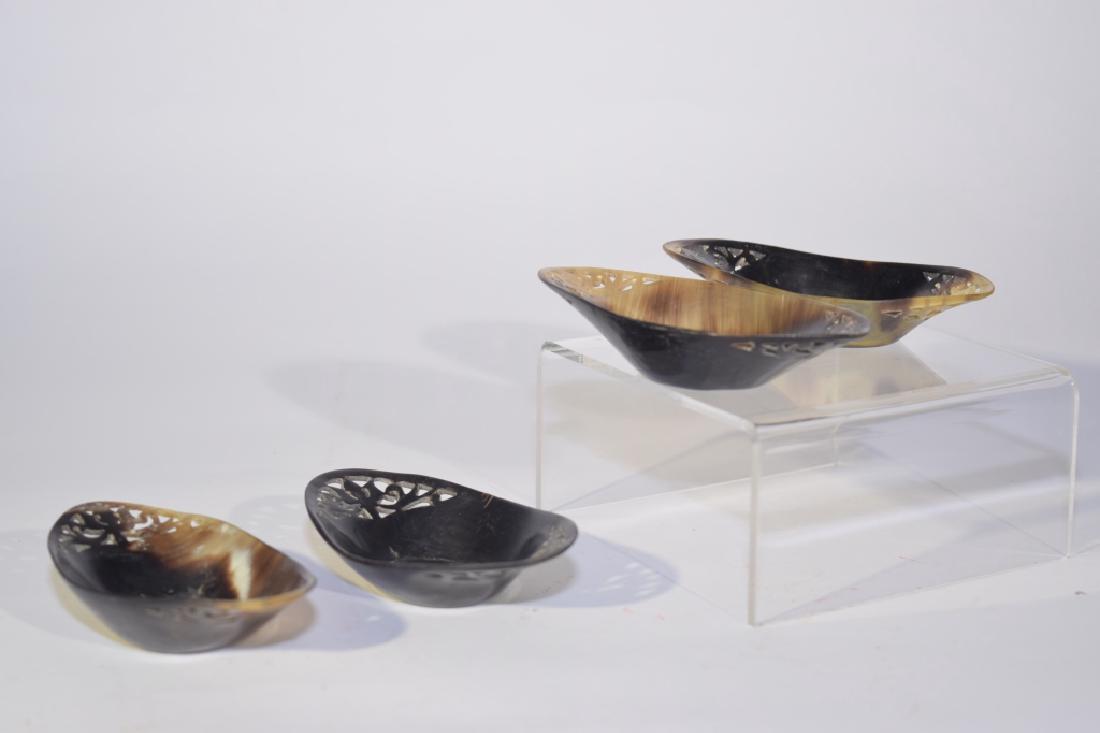 Group of Chinese Ox Horn Cup Saucers (1 of 3)