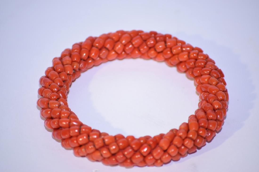 Natural Coral Bead Bracelet (1 of 2)