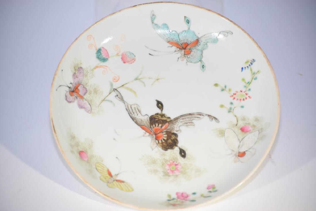 Tongzhi Chinese Famille Rose Butterfly Plate (1 of 7)