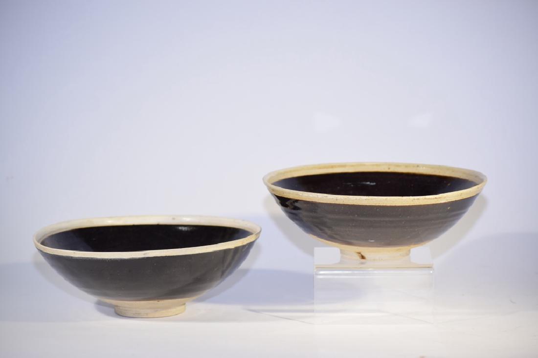Two Jin or Yuan Chinese Black Glaze Bowls (1 of 7)