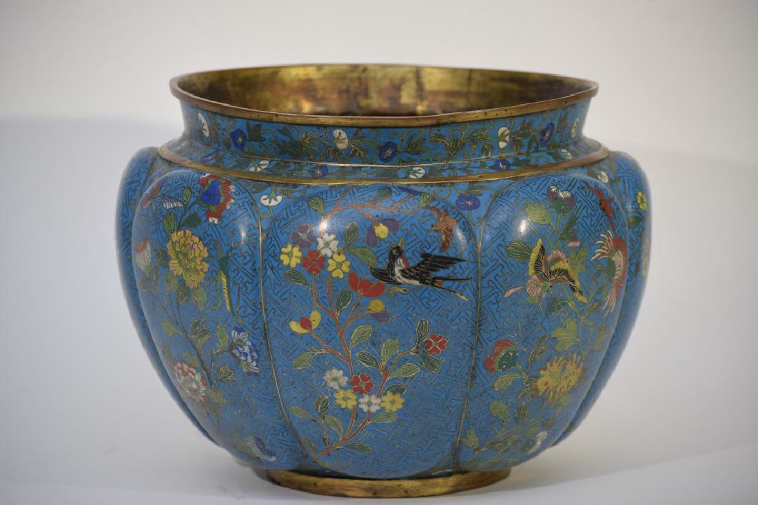Large 18-19th C. Chinese Cloisonne Jar (1 of 7)