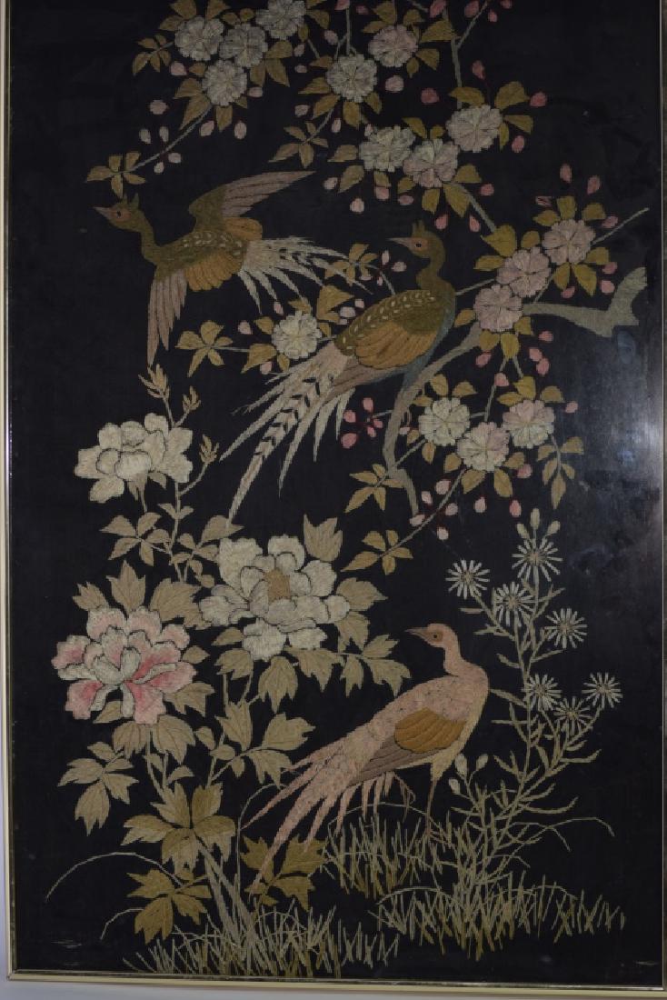 Republic Chinese Framed Embroidery of Pheasants (1 of 4)