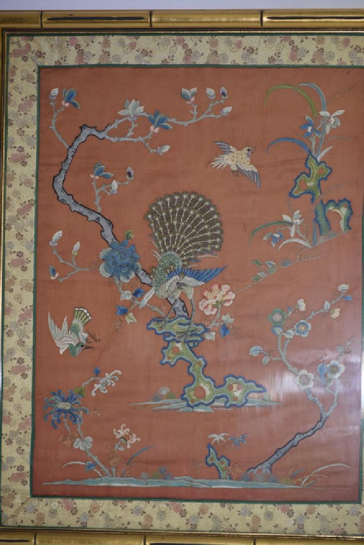 Qing Chinese Framed Embroidery of Birds (1 of 4)