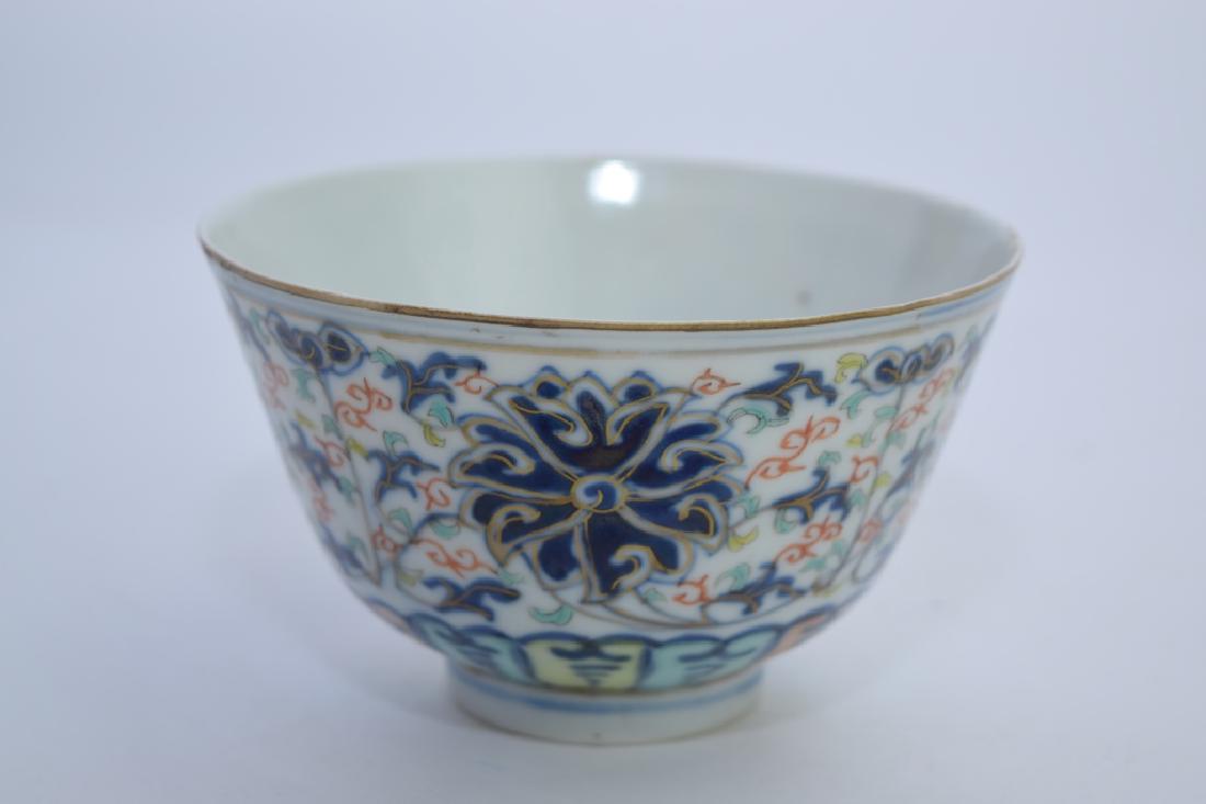 Guangxu Chinese B&W Famille Rose Tea Cup (1 of 5)