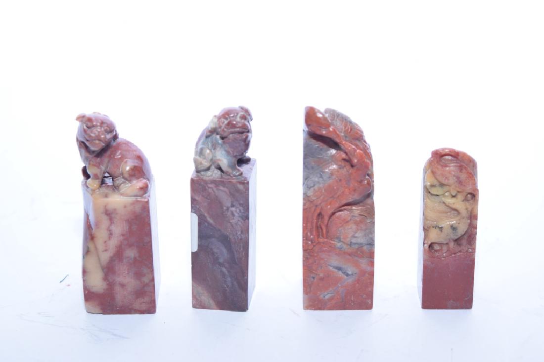 Four Chinese Shoushan Stone Seals (1 of 2)