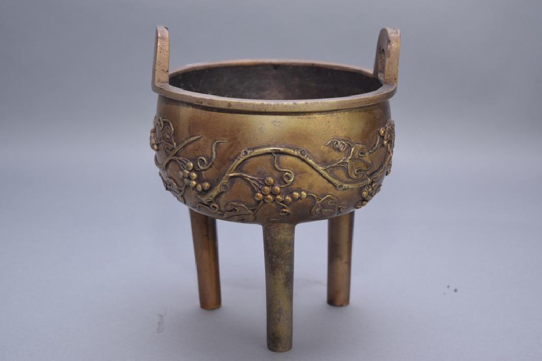 Chinese Bronze Three-Foot Incense Burner (1 of 3)