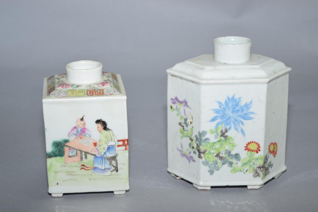 Two Republic Chinese Famille Rose Tea Caddies (1 of 3)
