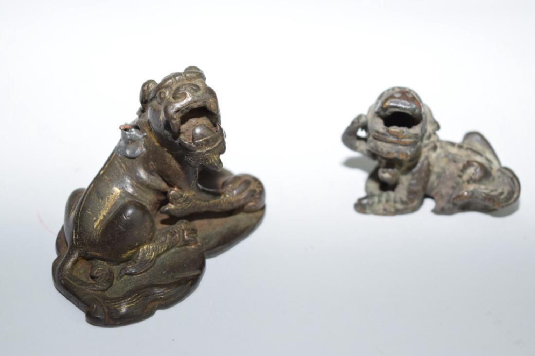 Two Qing Chinese Bronze Sacred Animal Paper Weights (1 of 5)