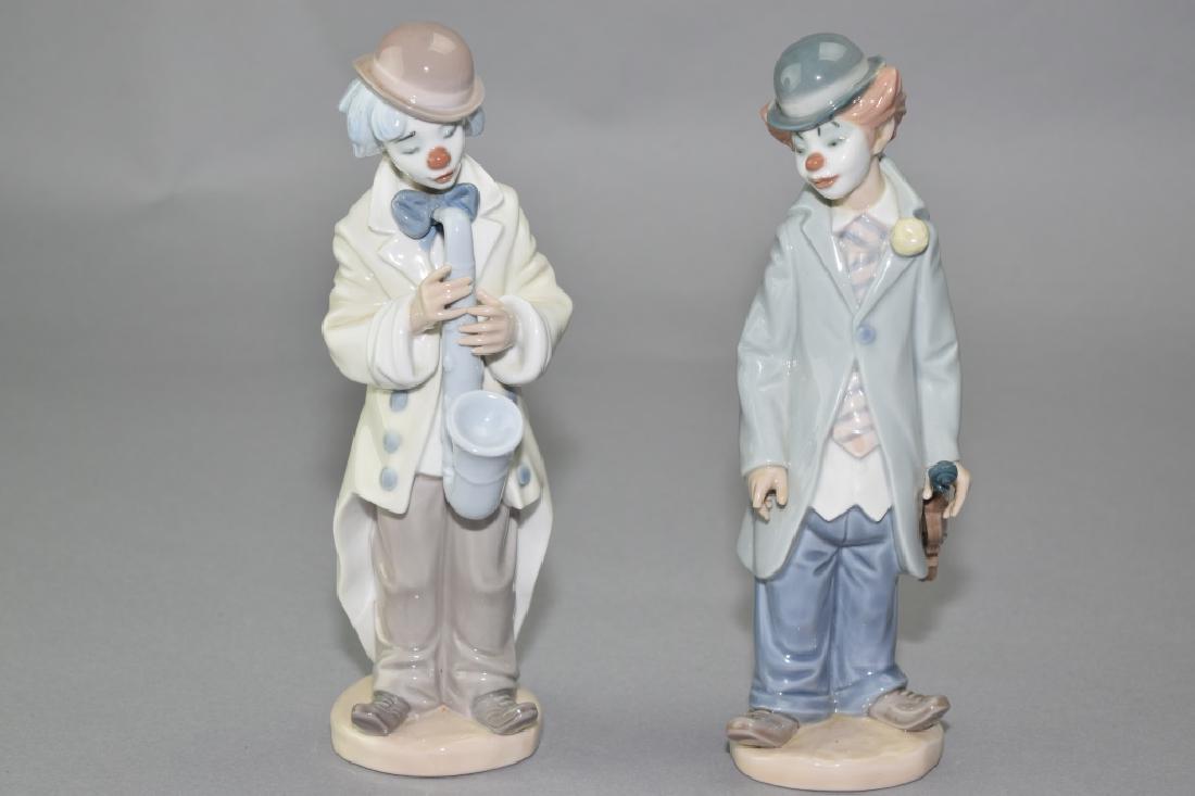 Two Lladro Clown Figures