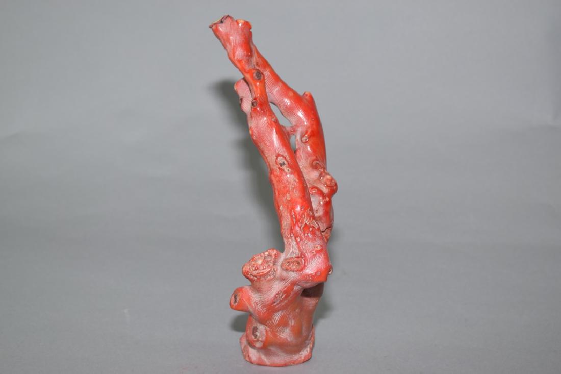 Coral Branch: Coral branch. 10.25in. Age wear.