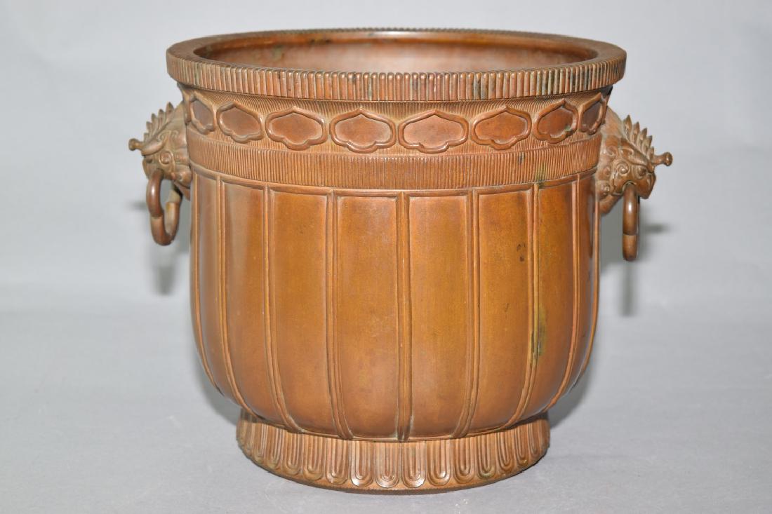 Qing Chinese Bronze Incense Burner: Qing Chinese bronze incense burner. 9.5in. Age wear.