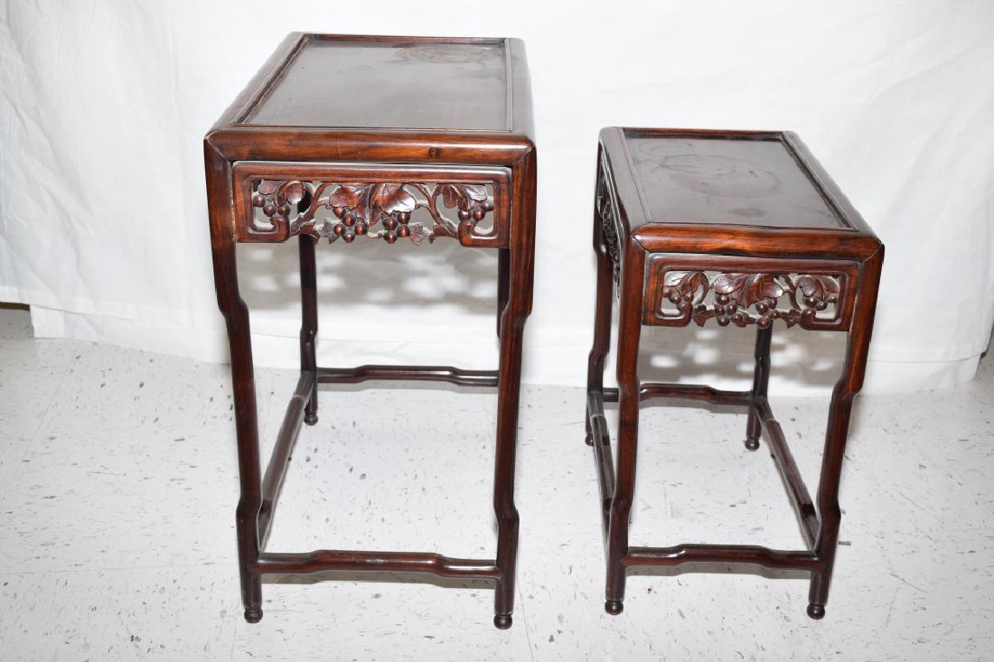 Two Chinese Hardwood Stands: Two Chinese hardwood stands.