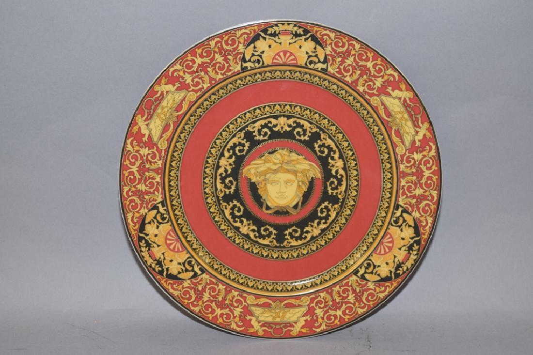 Versace Medusa Dinner Plate: Versace Medusa dinner plate. 12in. Age wear.