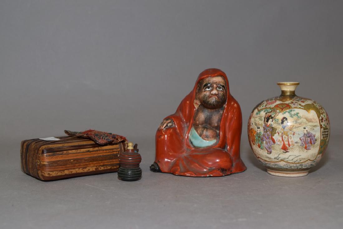 Group of Japanese Decorative Objects: Group of Japanese decorative objects. Size varies. Age wear.