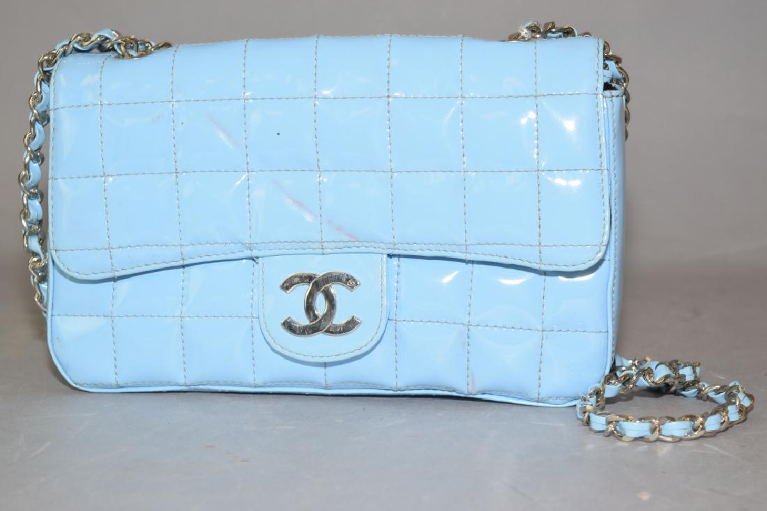 Chanel Style Sky Blue Shoulder Bag (1 of 3)