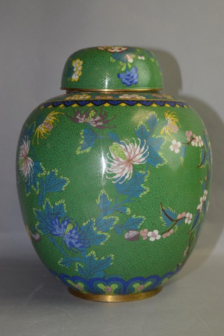 Large Chinese Cloisonne Covered Jar (1 of 1)