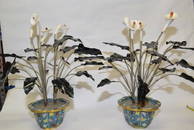 Pair of 20th C. Chinese Jade Trees