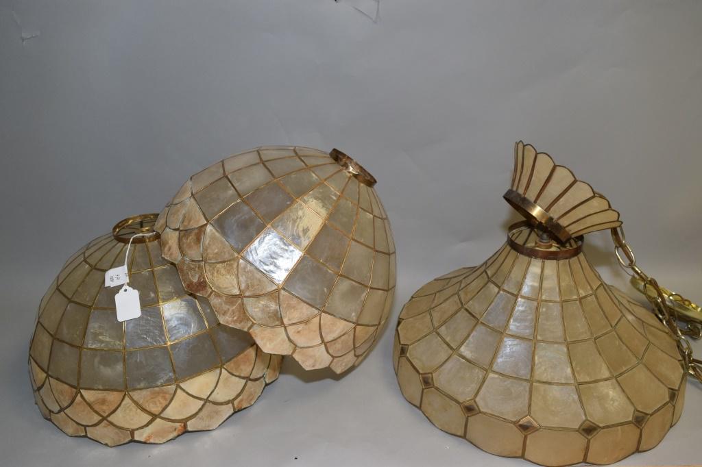 vintage capiz shell table lamp