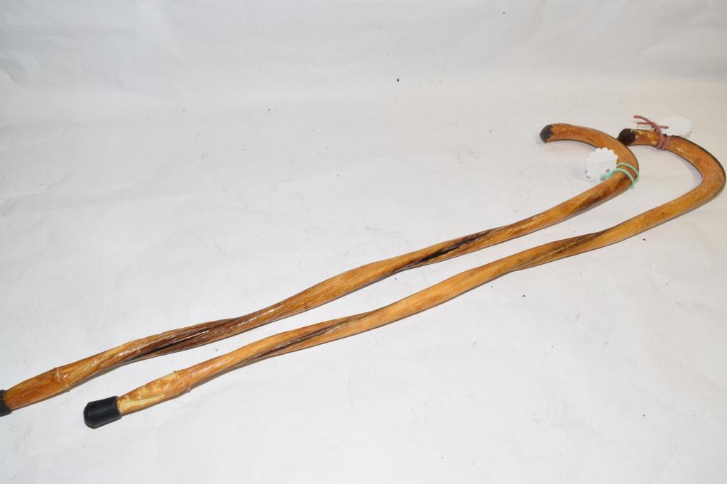 Pr. of Walking Canes Made of Ox Reproductive Organ: Pr. of walking canes made of ox reproductive organs.