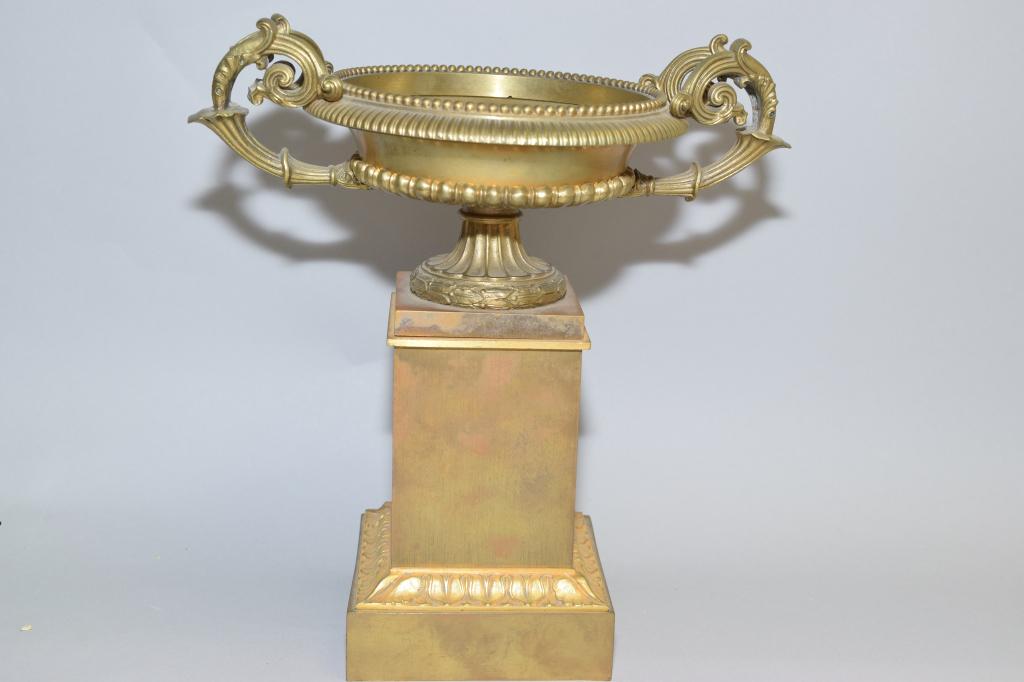 19th C. French Gilt Bronze Pedestal Tray (1 of 6)