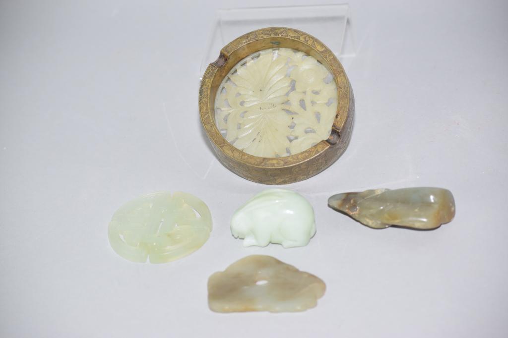 Five Chinese Jade Carved Amulets (1 of 3)