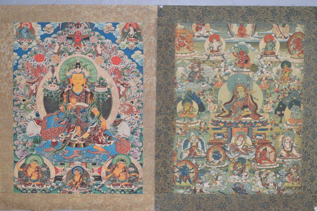 Two Chinese Tibetan Thangka (1 of 3)