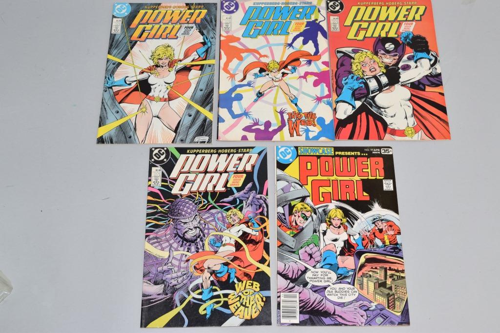 Lot of 5 Vintage DC Comic Books POWERGIRL (1 of 3)