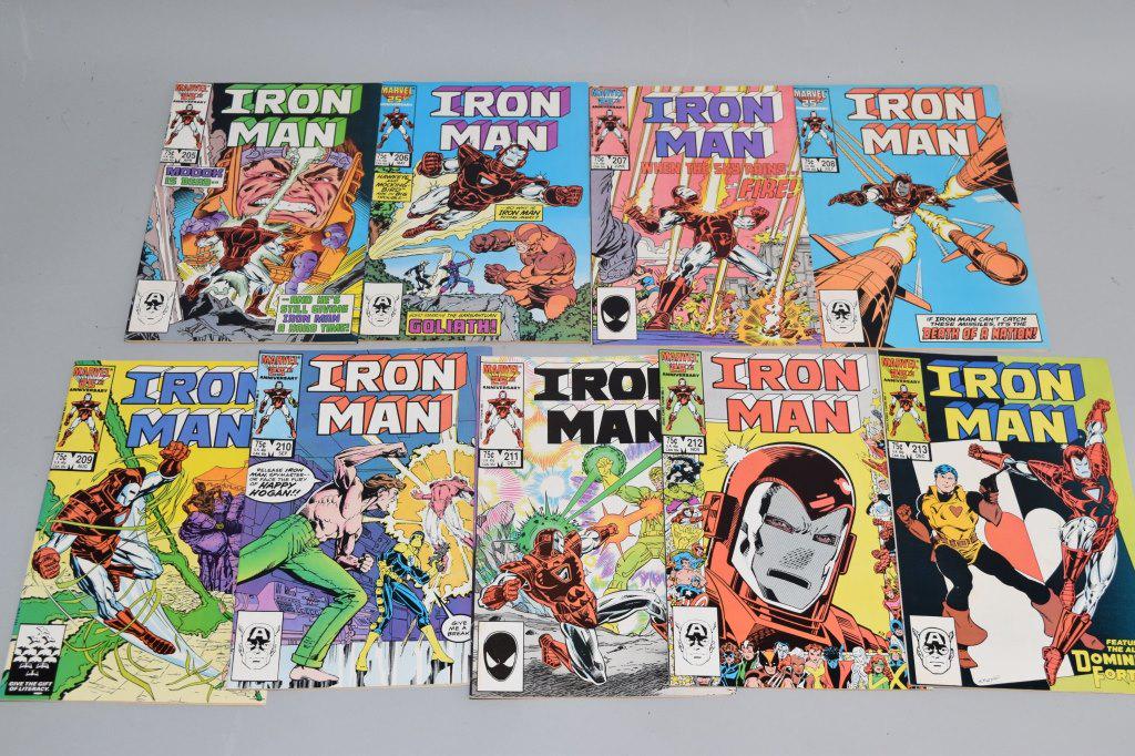 Lot of 9 Vintage Marvel Comic Books IRON MAN (1 of 5)