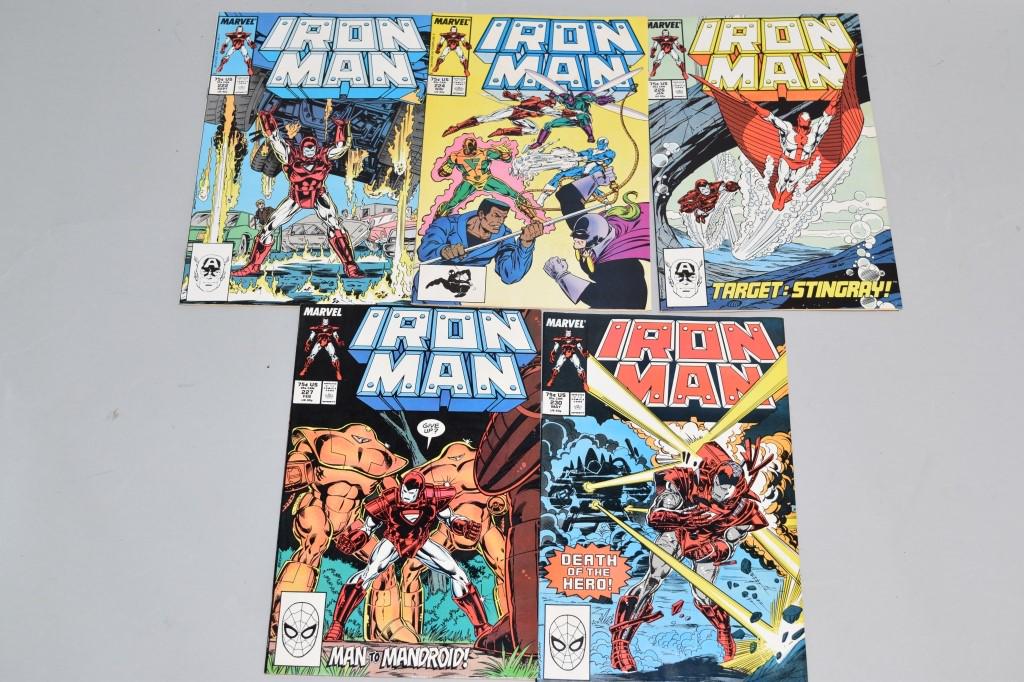 Lot of 5 Vintage Marvel Comic Books IRON MAN (1 of 3)