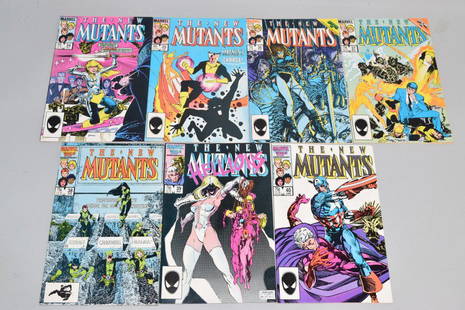 Lot of 7 Vintage Marvel Comic Books NEW MUTANTS: Lot of 7 Vintage Marvel Comic Books NEW MUTANTS. 1985-86 34-40. Overall good condition but not graded.