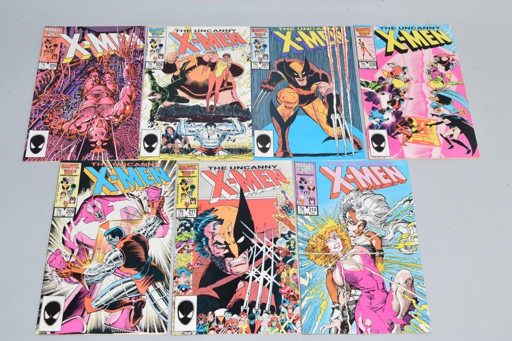 Lot of 7 Vintage Marvel Comic Books X MEN (1 of 4)